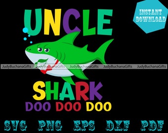 Uncle Shark Svg Etsy