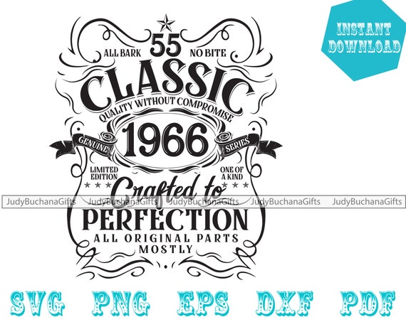 Download Vintage 1966 Limited Edition Svg 55th Birthday Svg 55 Years Etsy
