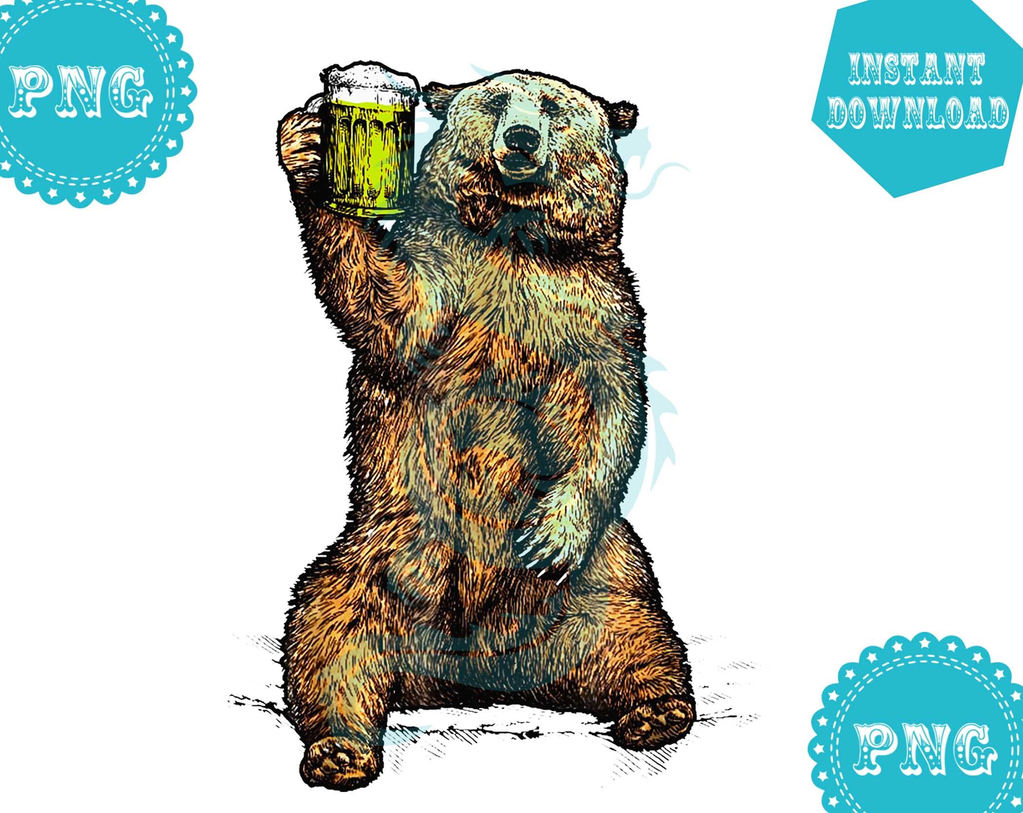 Bear beer Png | Etsy