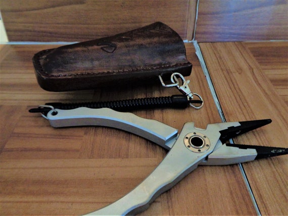 Fishing Pliers Sheath Fits 6 1/2-71/2 Danco Needle Nose Pliers Leather Stainless  Steel Hand Crafted in USA 