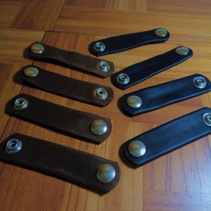 Leather motorcycle vest extenders accessory set of 4 handcrafted in U.S.A.