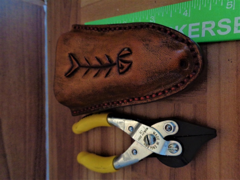 Fishing Pliers Sheath fits 5 manley pliers Stainless Steel parts handcrafted in U.S.A.