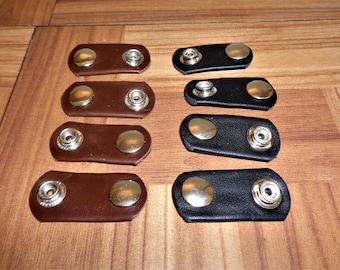 Leather biker vest extenders set of 4 shorty 2" uni-sex made USA