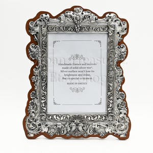 Sterling Silver Photo Frame Gift • Hallmarked Silver • Antique Elegant Classic Home Decor | Family Photo Frame Luxury | Wedding Frame Gift