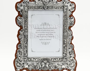 Sterling Silver Photo Frame Gift • Hallmarked Silver • Antique Elegant Classic Home Decor | Family Photo Frame Luxury | Wedding Frame Gift