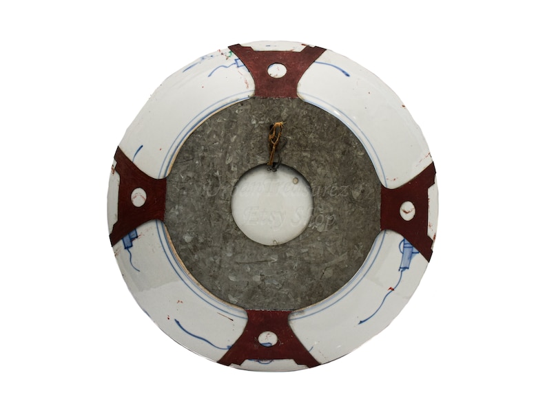 18" Asian Wall Decor Porcelain Plate • IMARI Early 20th C. Oriental Art Interior Design • Hand Painted Ceramic from Japan Antique Charger image 3