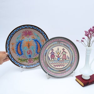 Greek Pottery Plate  • Traditional Ceramic of Cycladic Decor & Mediterranean Home Interior Design Idea • Greek Island Decor Wedding Gift