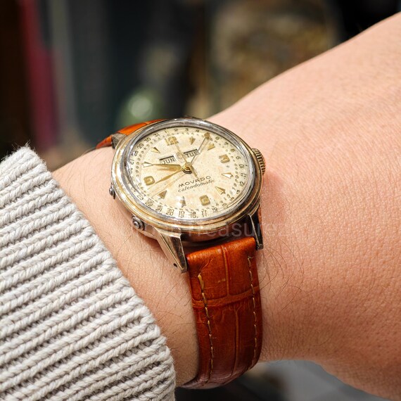 50s Movado Calendomatic, Gents Vintage Swiss Timepiece, Triple
