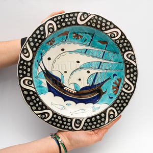 オスマントルコの陶磁器作品集船・海の柄