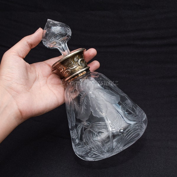 Antique Sterling Silver Perfume or Decanter Bottle Etsy