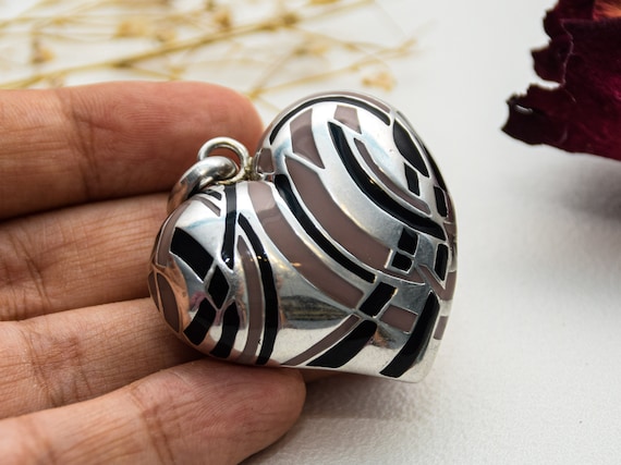 Folli Follie Pendant, Large Puff Heart, Sterling S
