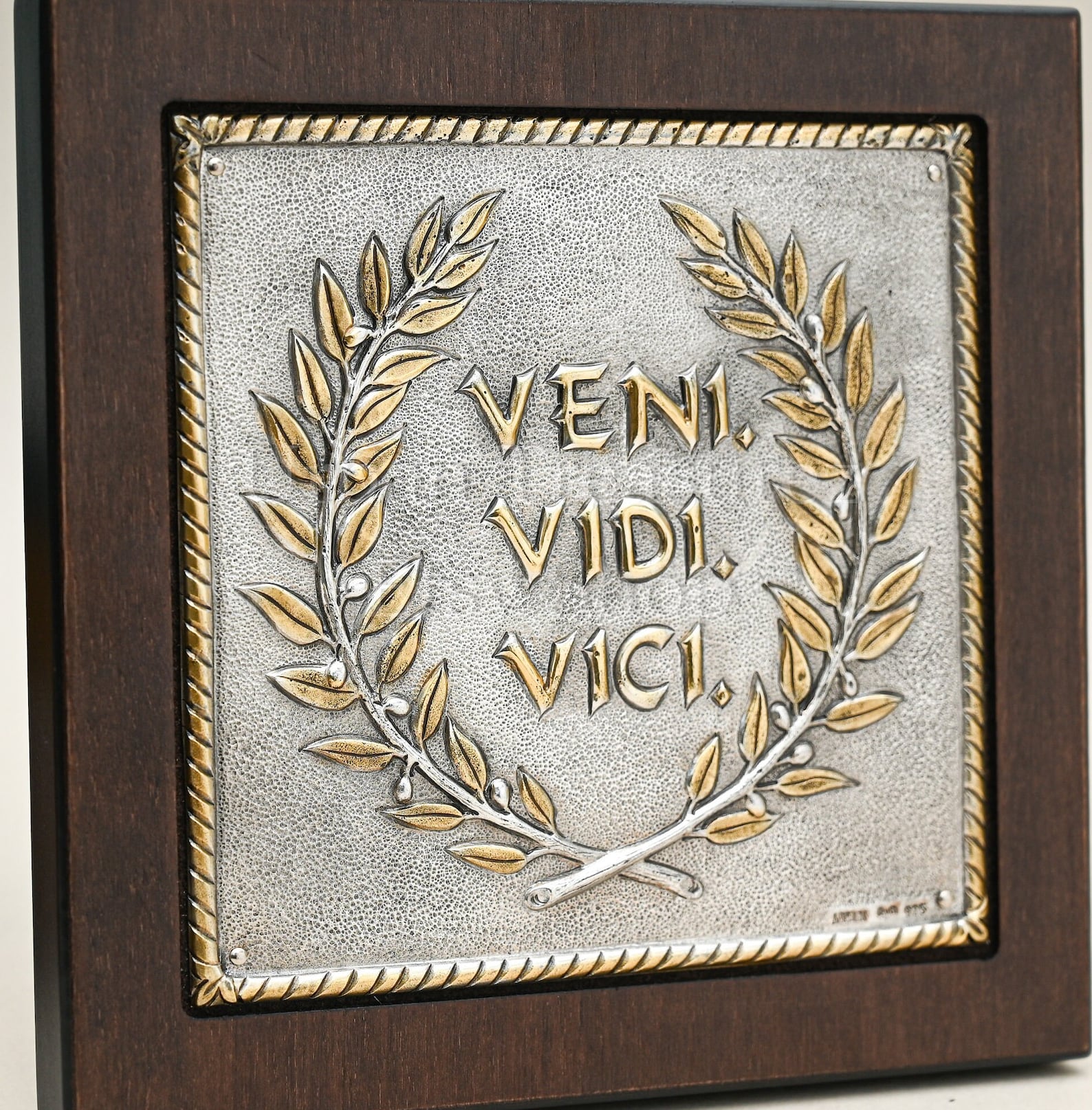 Veni Vidi Vici Art Decor Wreath Plaque for Office / Home or Award ...