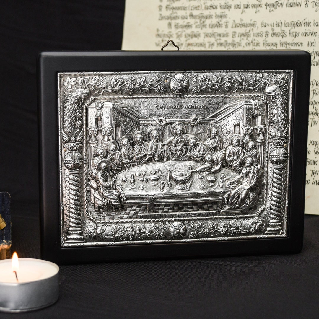 Last Supper Religious Icon 3D Relief Sterling Silver on - Etsy UK