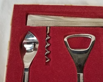 Vintage Bar Set Bargarniture Bar Garniture in Gift Box Barware