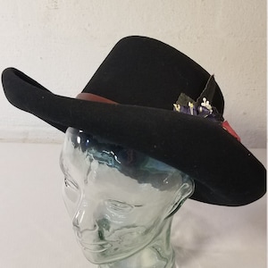 Vintage Darcy Creech Hat Vintage Black Felt Fedora Darcy Creech - Etsy main image 3