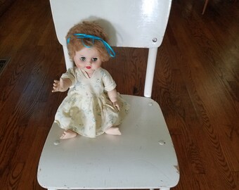 Vintage Wood and Steel School Chair: Kindergarten Desk Chair