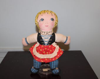 1940s German Cloth Gretel Doll