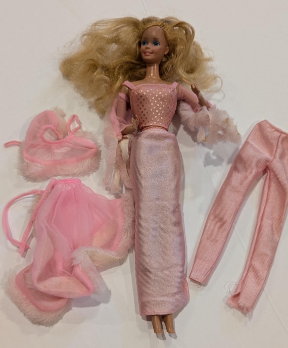 Vintage 1980s Pink n Pretty Barbie With All Clothes Seen Here Etsy