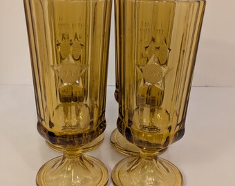 Vintage Anchor Hocking Bicentennial ber Glass Tumblers Set of 4