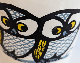 Vintage Owls Ice Bucket Mid Century MCM