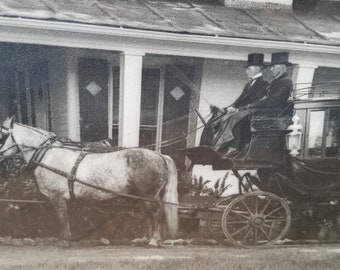Vintage Photograph Horse and Buggy Walter L Greene Framed