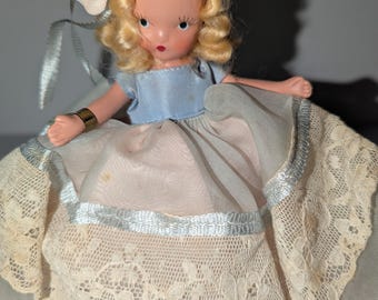 Bisque Nancy Ann Storybook Doll Tuesday's Child in original box circa 1940
