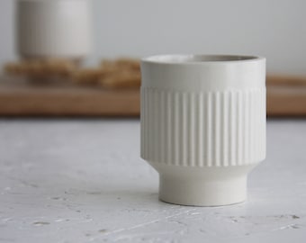 Modern ceramic espresso cup in white.unique coffee mug,Modern Espresso Cups, christmas gift guide,unique gift,Housewarming gift,coffee set.