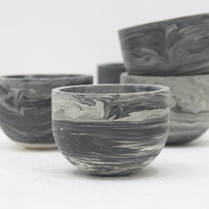 Ceramic bowl, Black & white marble.Modern bowl,Housewarming gift,Salad bowl,Fruit bowl,Serving bowl,Pottery bowl,indoor plant,wedding gift. image 1