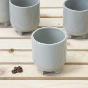 Ceramic espresso cup in glossy gray . Ceramic espresso cup, Coffee mug, Espresso gift, Unique coffee mug, Coffee lovers, Housewarming gift image 5