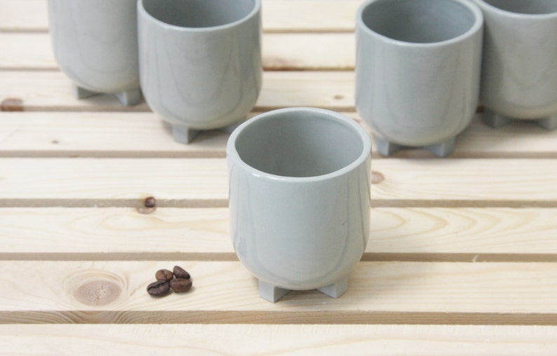 Ceramic espresso cup in glossy gray . Ceramic espresso cup, Coffee mug, Espresso gift, Unique coffee mug, Coffee lovers, Housewarming gift image 5