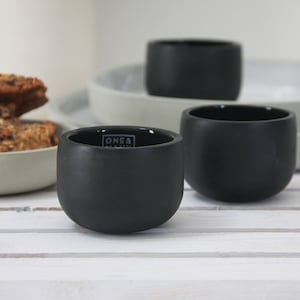 Ceramic espresso cup in black.unique coffee mug,Modern Espresso Cups, christmas gift guide,unique gift,Housewarming gift,for the hostess