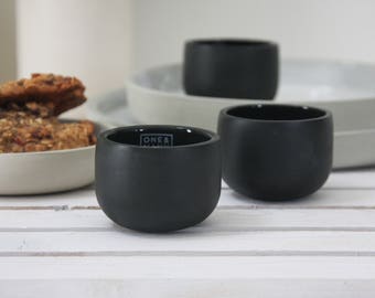 Ceramic espresso cup in black.unique coffee mug,Modern Espresso Cups, christmas gift guide,unique gift,Housewarming gift,for the hostess