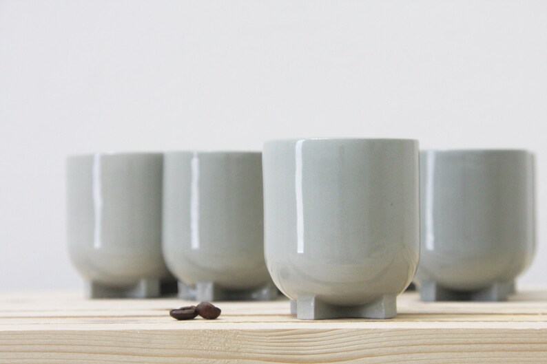 Ceramic espresso cup in glossy gray . Ceramic espresso cup, Coffee mug, Espresso gift, Unique coffee mug, Coffee lovers, Housewarming gift image 2