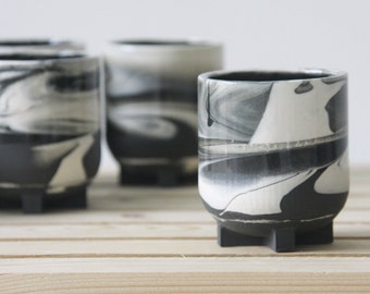 Ceramic espresso cup.Marbled black and white.Ceramic espresso cup,Modern Espresso Cups, christmas gift guide,unique gift,Housewarming gift