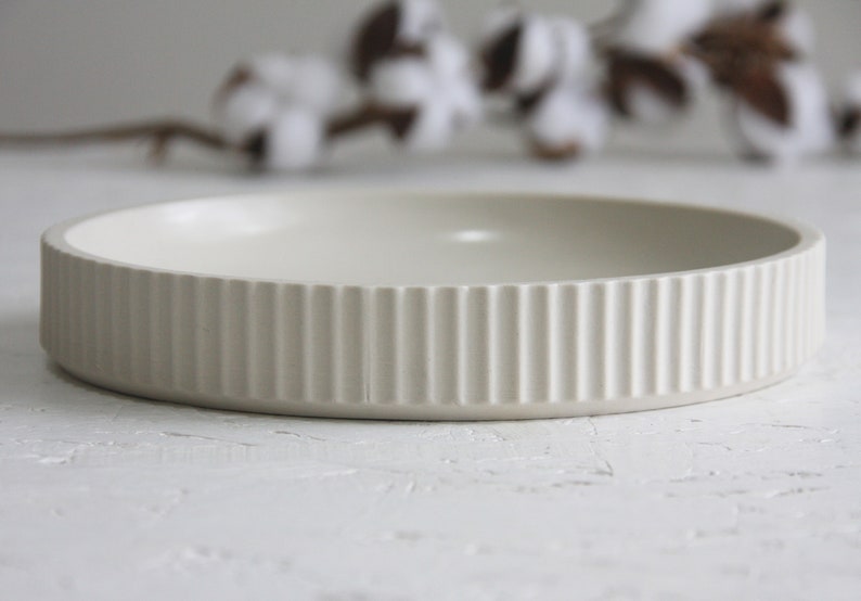 Ceramic white centerpiece set,Ceramic bowl,office decor,ceramic dinnerware,unique kitchen decor,housewarming gift,wedding gift,modern table image 7