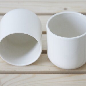 Ceramic espresso cup. White with glossy glaze.Ceramic espresso cup,Modern Espresso Cups, christmas gift guide,unique gift,Housewarming gift image 5