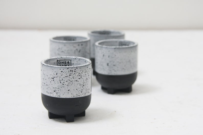 Ceramic small espresso cup in black and white and black dots.Modern tableware,wedding gift,housewarming gift,coffee cup set,nordic homedecor image 2