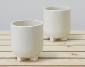 Ceramic espresso cup. White with glossy glaze.Ceramic espresso cup,Modern Espresso Cups, christmas gift guide,unique gift,Housewarming gift