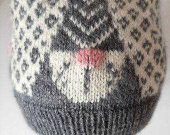 Five Gnomes Hat Knitting Pattern PDF Stranded Colourwork Beanie to knit yourself