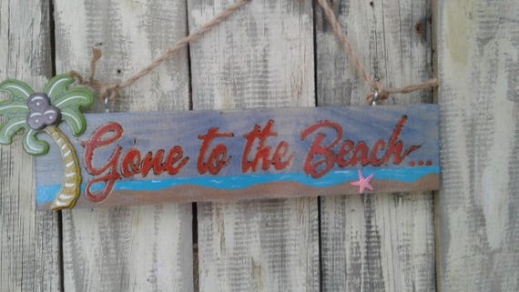 Gone to the Beach Beach House Decor Beach Porch Sign | Etsy