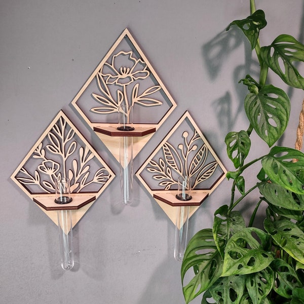 Propagation Station, Bud Vase, BOHO Decor Cut File- SVG, PDF, for laser, Glowforge