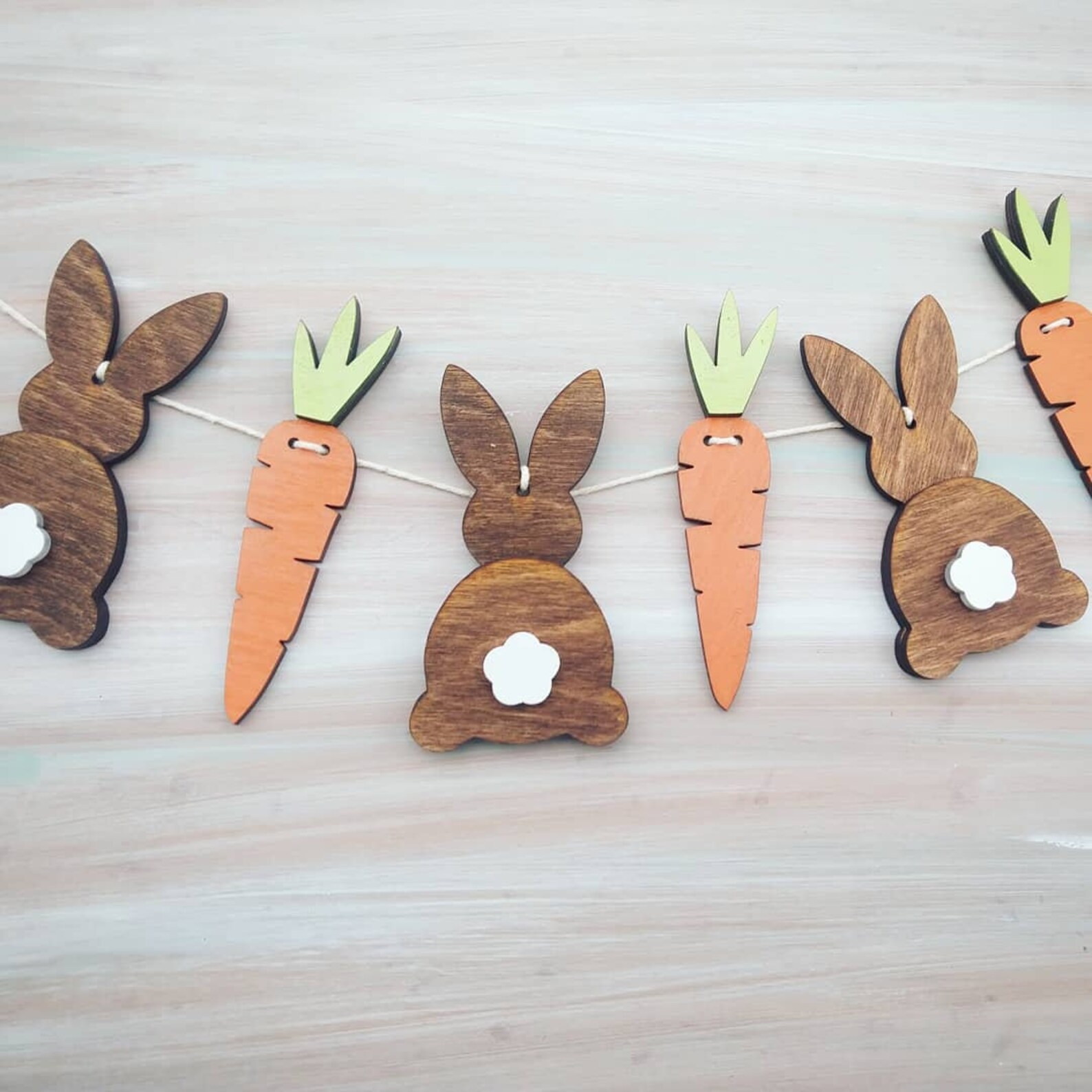 Egg, Bunny, Carrot: Spring & Easter Garland - SVG, PDF, JPEG, for ...
