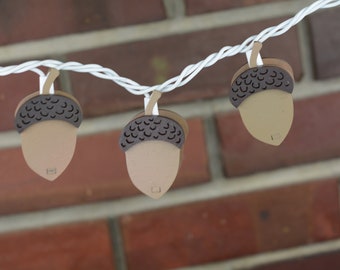 Acorn String Lights! SVG, AI, studio files for Silhouette, Glowforge, Laser Cutter