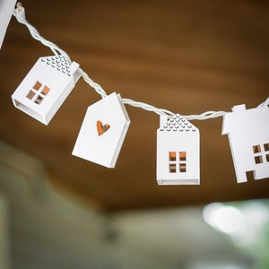 Bundle: String Lights - Village | SVG & Illustrator files for Silhouette, Glowforge