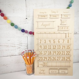Interaktiver Kachelkalender, Homeschool, Charlotte Mason, Cut File- SVG, PDF, JPEG, für Laser, Glowforge