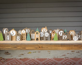 Archivos Advent Village / SVG para Silhouette, Glowforge