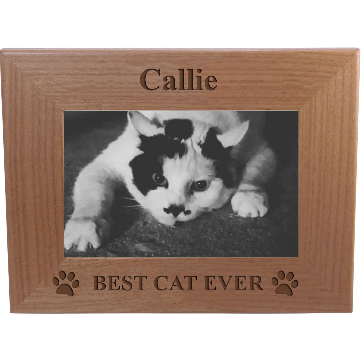 CustomGiftsNow Best Friends Forever Engraved Natural Alder Wood Picture  Tabletop/Hanging Photo Wooden Frame (4x6-inch Horizontal)