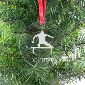Personalized Custom Hurdler, Hurdles, Track Clear Acrylic Christmas Tree Ornament