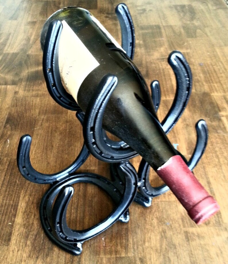 Horseshoe Wine Rack3 Bottle Etsy