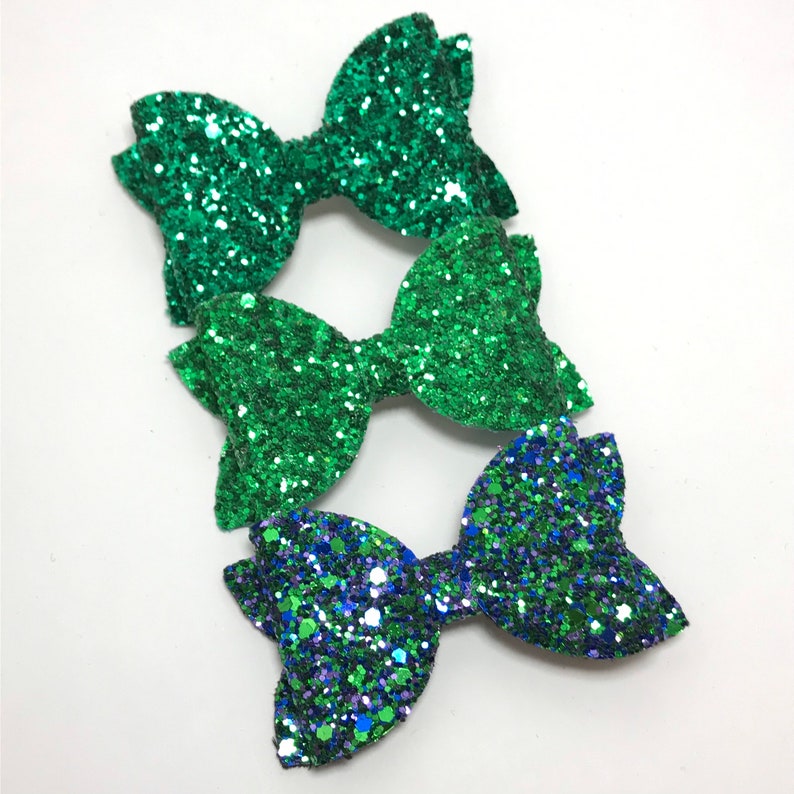Baby Headband Birthday Headband Green Bow Glitter Bow